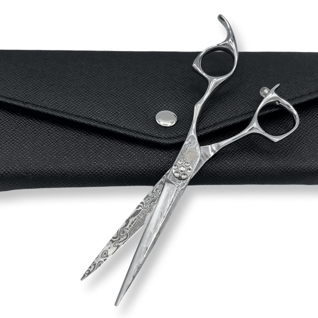 Introducing the All New Saki Kanzen Hair Shears Crafted From Damascus Steel