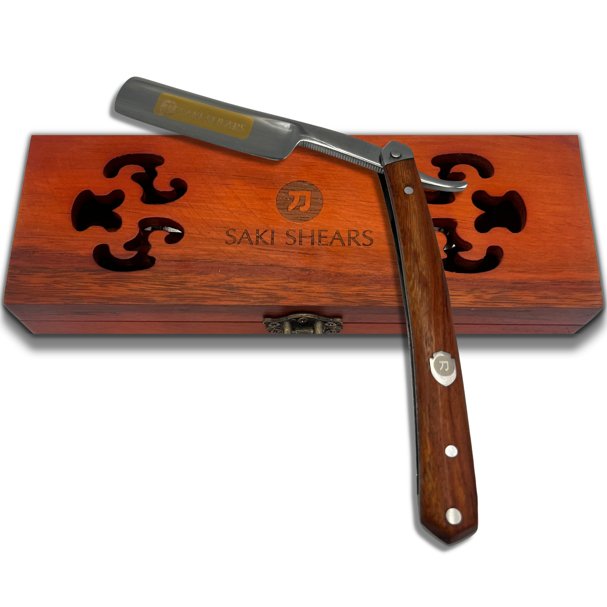 Saki Shears Shinobi Wood Straight Razor