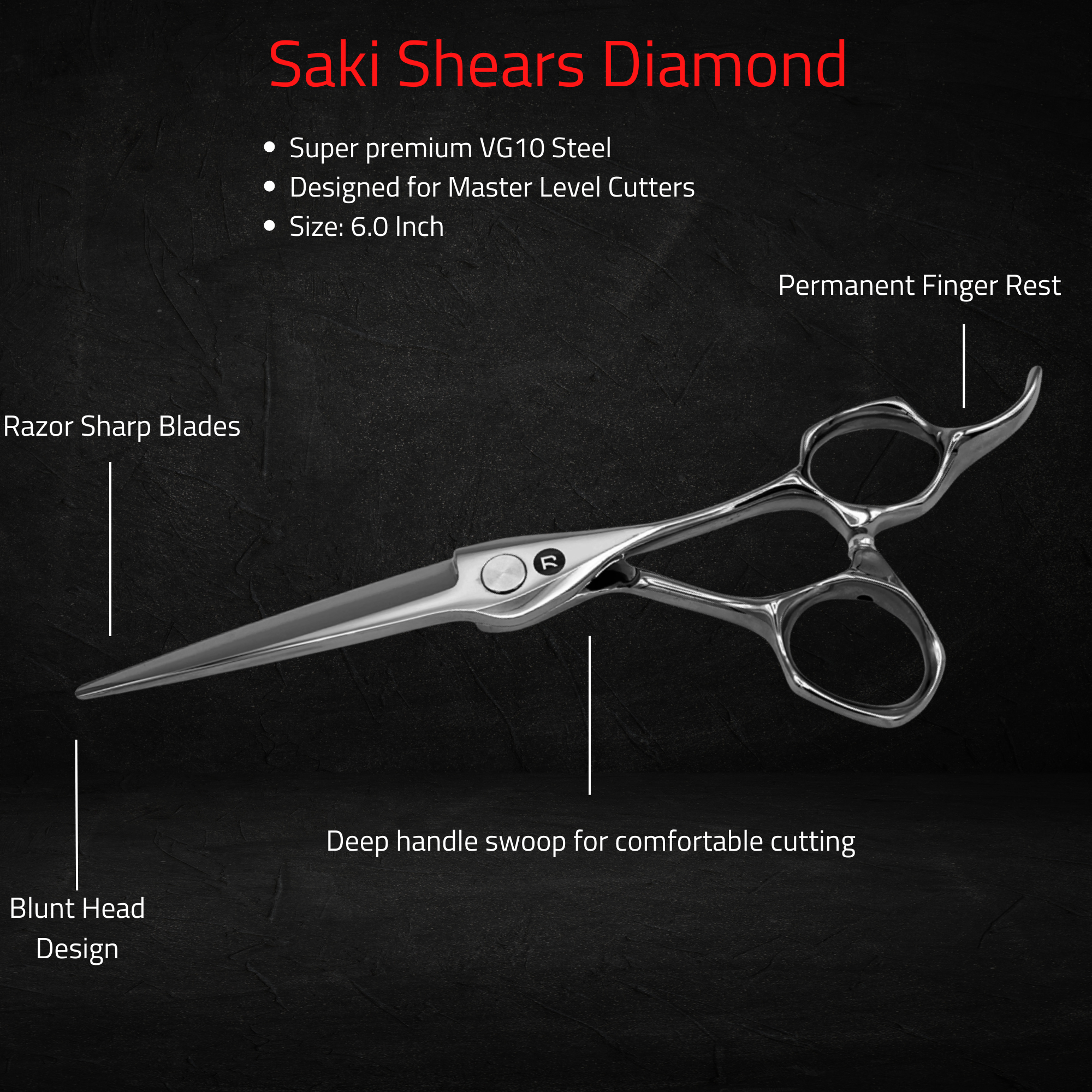 Saki Shears Diamond Hair Shears